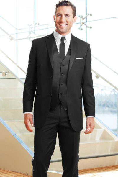 Black Slim Fit 2-Button Nested Tuxedo