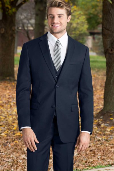 Navy Slim Fit 3-Piece Nested Suit