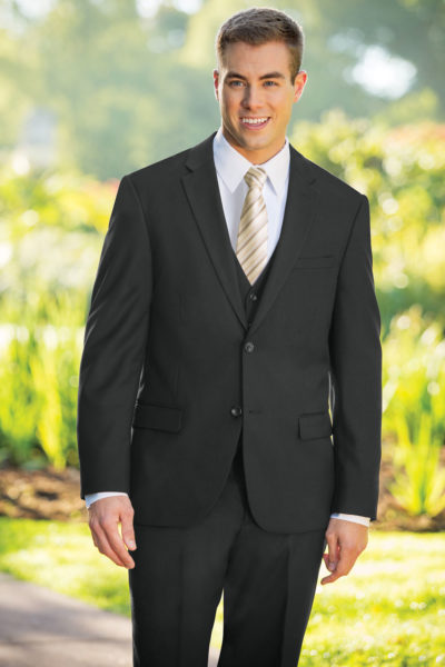 Black Slim Fit 3-Piece Nested Suit