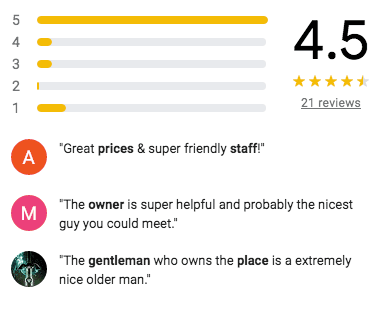 google testimonial
