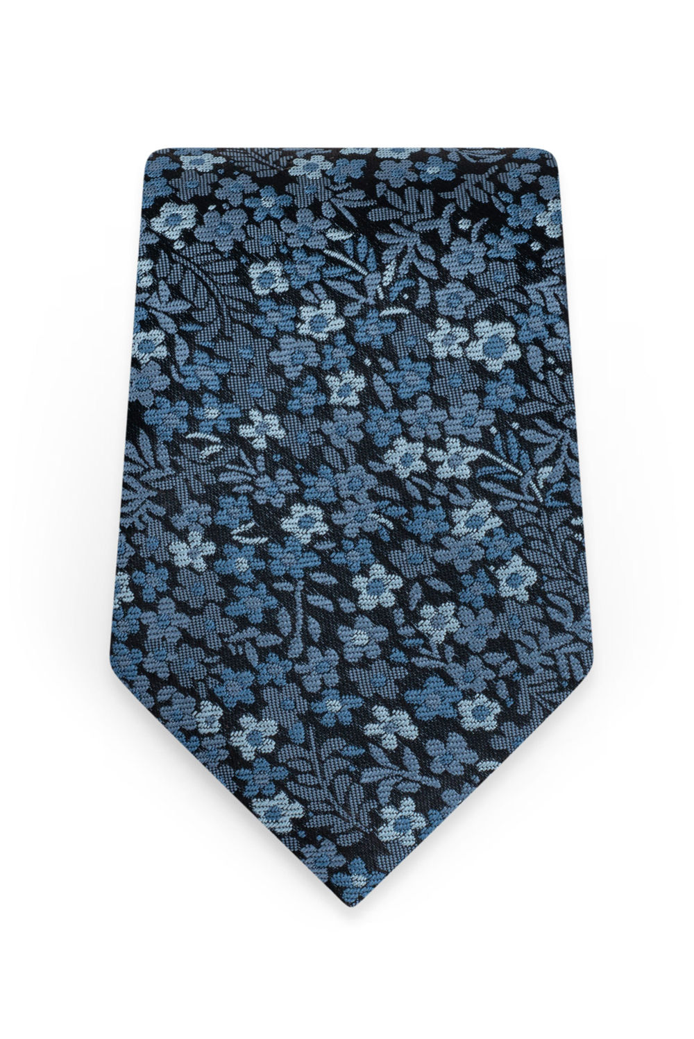 Slate Blue Floral Windsor Tie - Image 2
