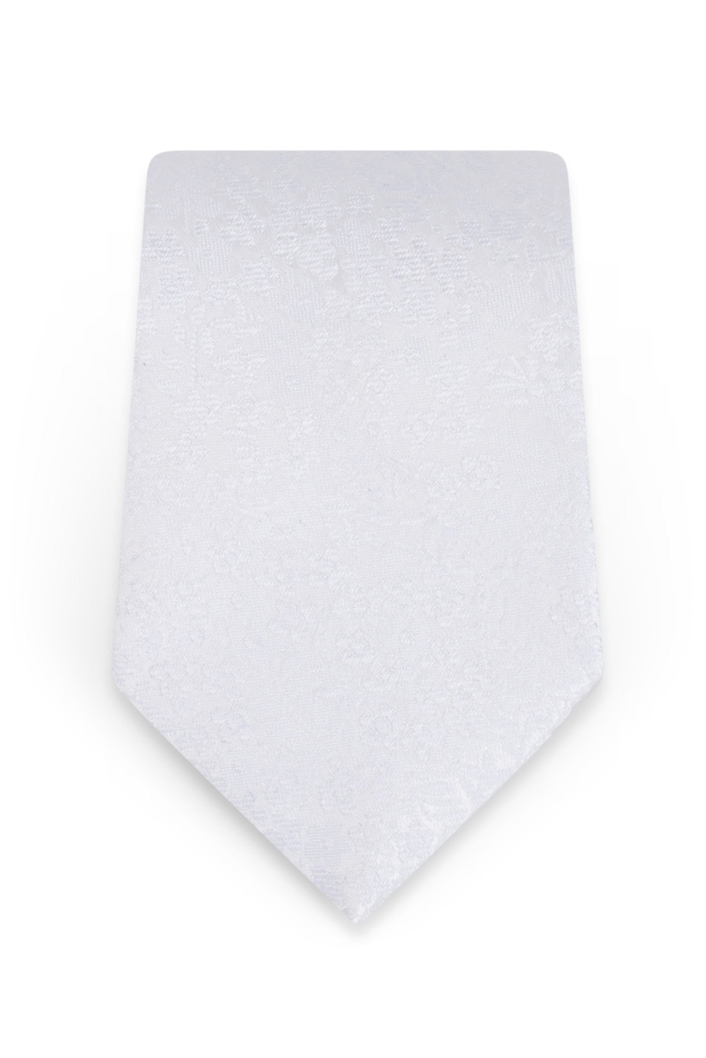 White Floral Windsor Tie - Image 2