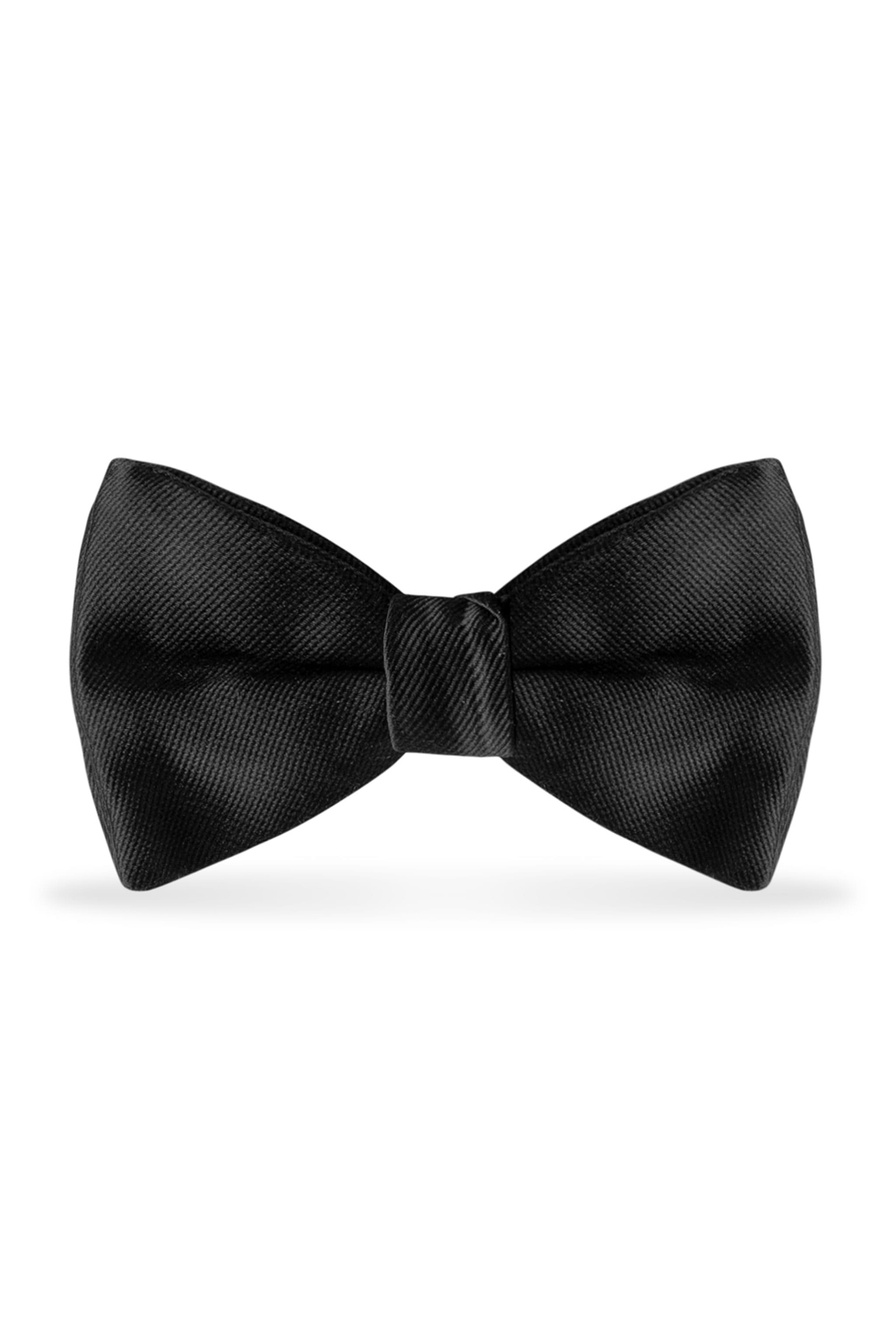 Solid Black Bow Tie - Image 2