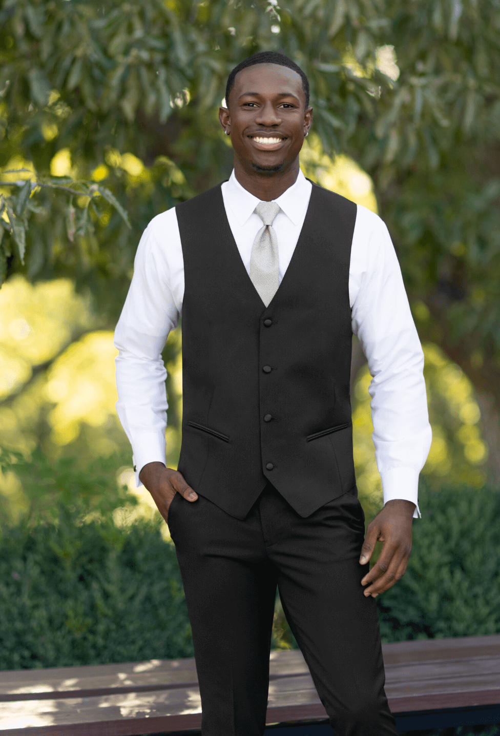 Black Performance Stretch Wedding Suit