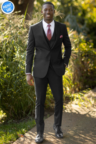 Black Performance Stretch Wedding Suit