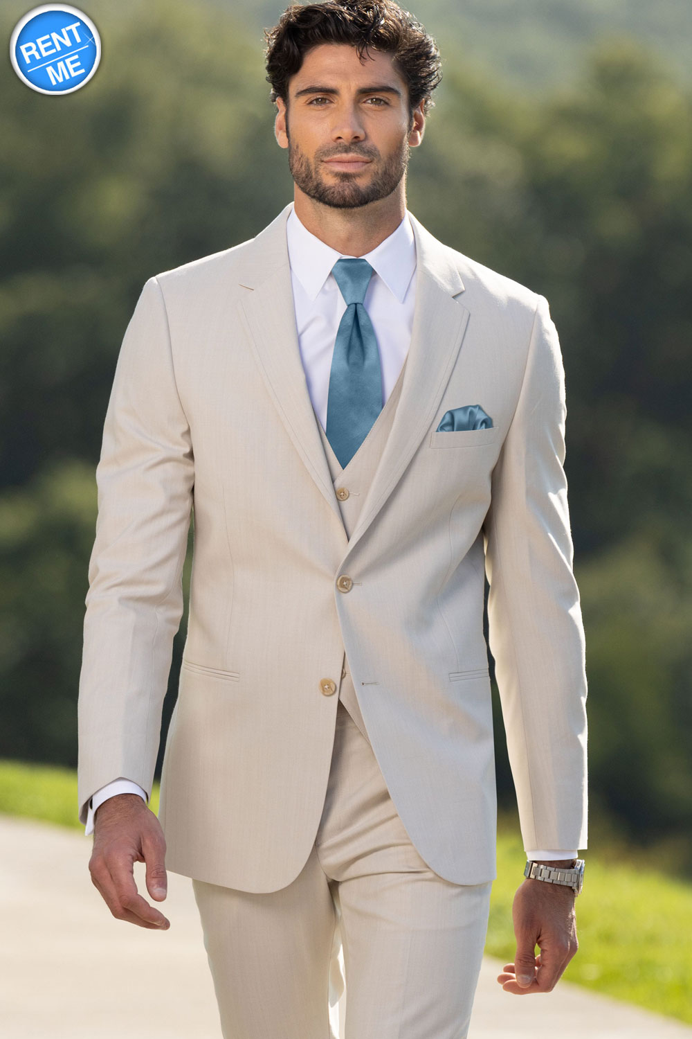 Tan Performance Stretch Wedding Suit RENTAL - Belmeade Mens Wear