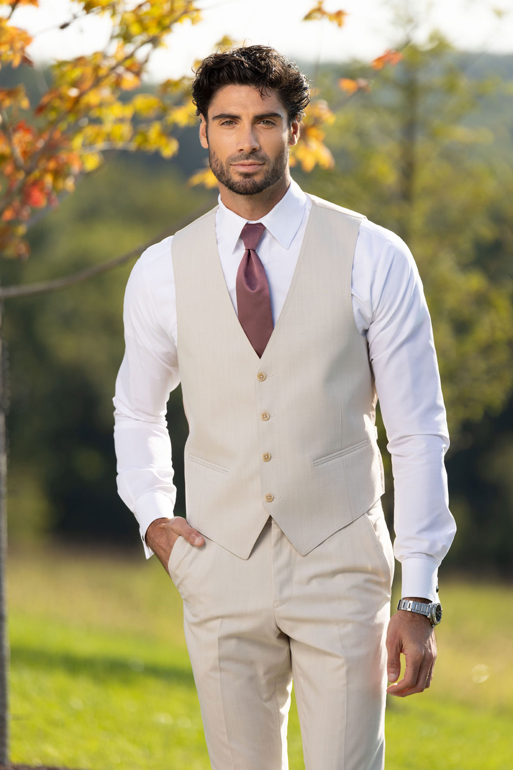 Michael Kors Tan Wedding Suit