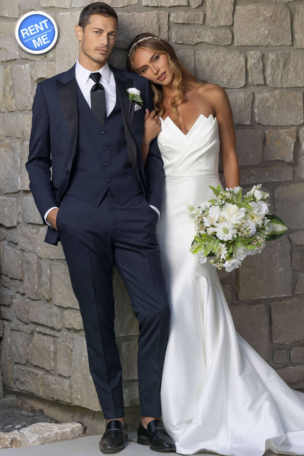 Navy Performance Stretch Tuxedo RENTAL - Image 2