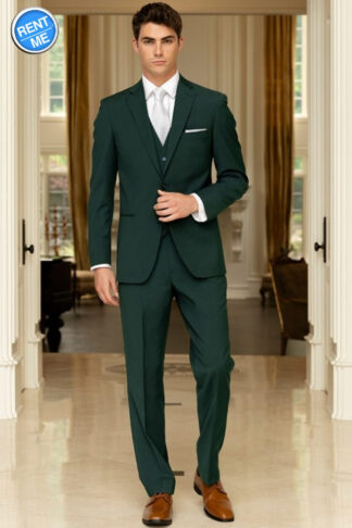 Hunter Green Suit by Ike Behar Evening RENTAL